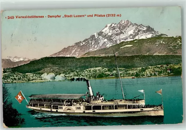 39404981 - Vierwaldstaettersee Dampfschiff Stadt Luzern 1911