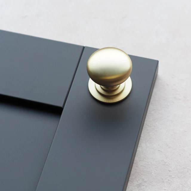Brass Kitchen Cupboard Knob Brushed Gold Cabinet Handle Door Drawer Furniture