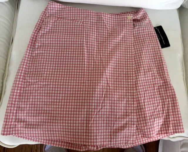 Ralph Lauren Golf Skort Pink Gingham Check size 4 NWT