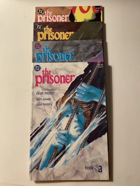 THE PRISONER BOOK A B C D #s 1 2 3 4 LOT COMPLETE MINI SERIES DC COMICS 1988 '89