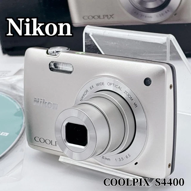3252 Nikon COOLPIX S4400 シルバー デジカメ 美品 3252 NIKON COOLPIX S4400 Silver Digital Camera Excellent