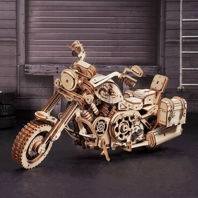 ROKR Cruiser Motorcycle 3D Puzzle Holzbausatz Mechanische Modell Kinder Geschenk