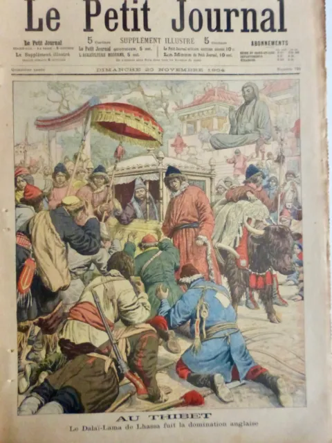 1904 Thibet Dalaï Lama Lhassa Domination Anglaise 2 Journaux Anciens