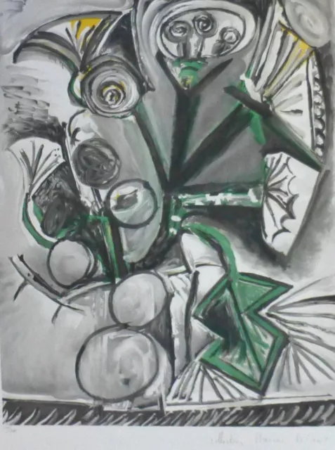 Pablo Picasso / Le Ramo de Flores CM Firmado a Mano Marina Picasso 195/500