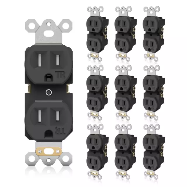 Duplex Wall Receptacle Outlets, Tamper-Resistant Electrical Outlets, 15A 125V 18