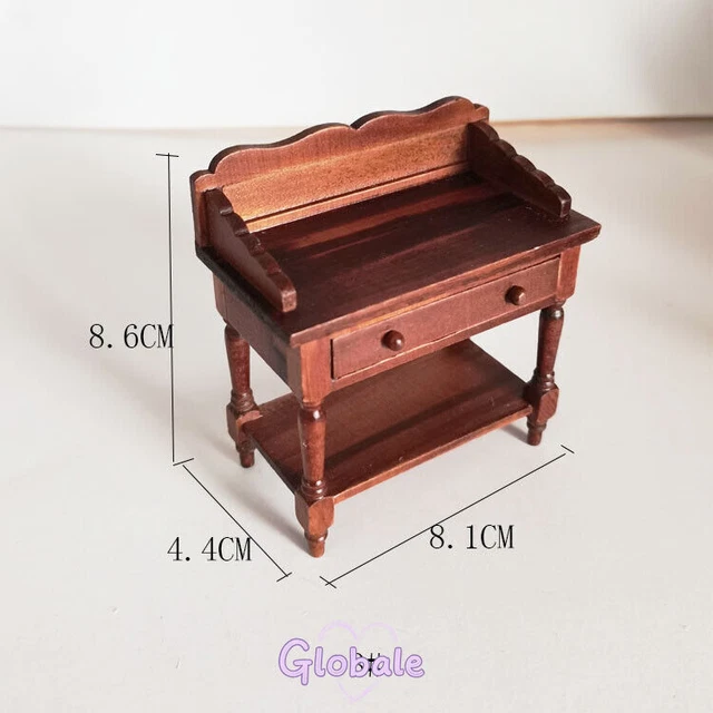Miniature Maison De Poupée 1:12 - Coffret à Bijoux Vintage - Bois - Accessoire Déco