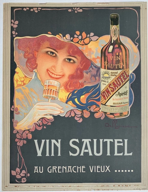 Affiche Le Vin Rend Fort Buvons Du Vin - Poster Vintage 50x70 Cm Papier Luxe 300g