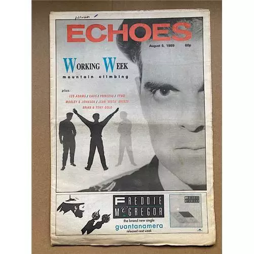 WORKING WEEK ECHOES MAGAZINE AUGUST 5 1989 - WORKING WEEK cover with more inside