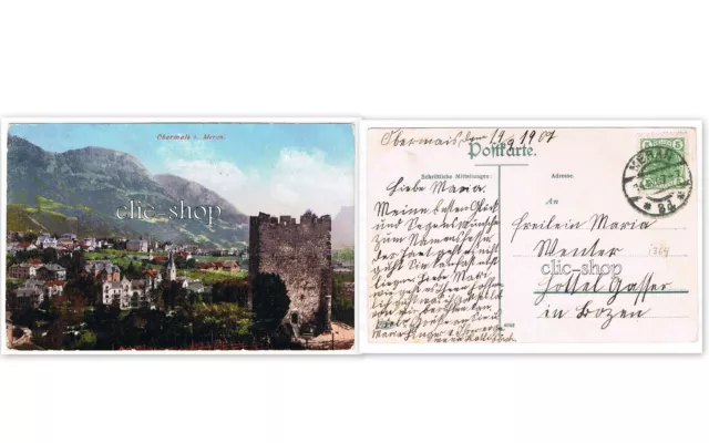 1 AK ANSICHTSKARTE CARTOLINA OBERMAIS BEI MERAN SÜDTIROL MERANO  (i2361)