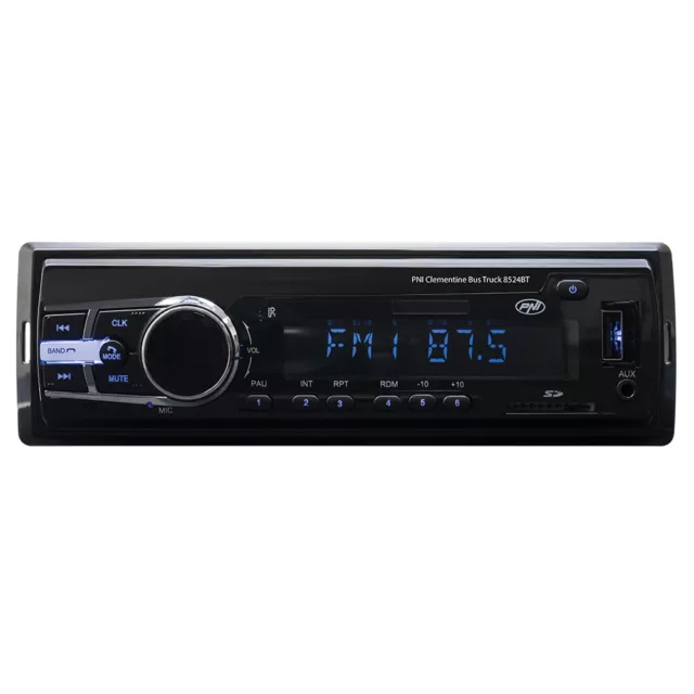 Radio MP3 player Clementine Bus 8524BT 4x45w 12V / 24V 1 way with SD, USB, AUX,