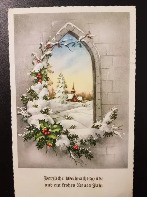 Postkarte/Glückwunschkarte "Herzliche Weihnachtsgrüße und ein frohes Neues Jahr"