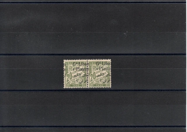 Timbre Grand Liban France Colonie 1924 Taxe N°7 Neuf* Mh Variete Surcharge