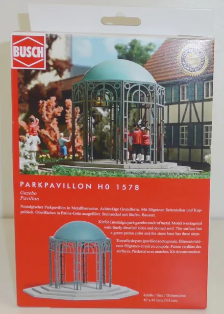 BUSCH HO 1578 Parkpavillon Echtholz-Bausatz  OVP