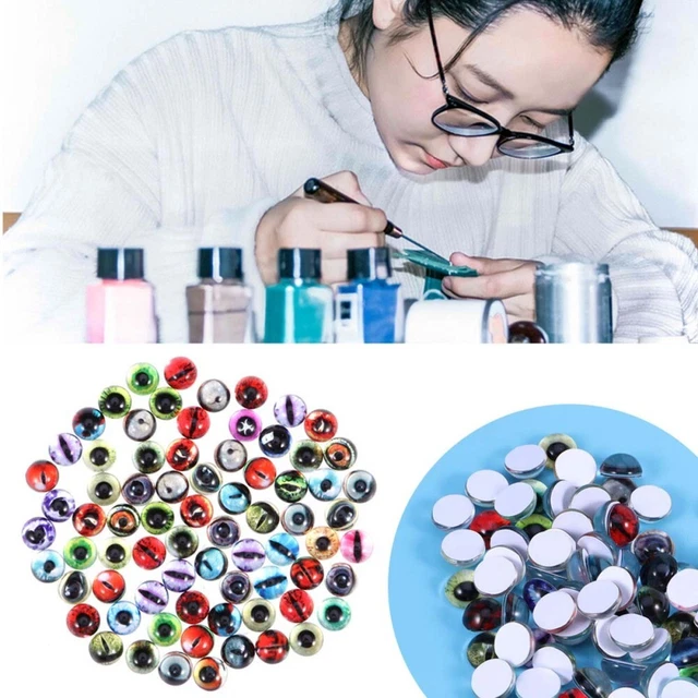 50-stück Transparent Dome Cabochons Flatback Glas Augen Dome Cabochons Diy 2