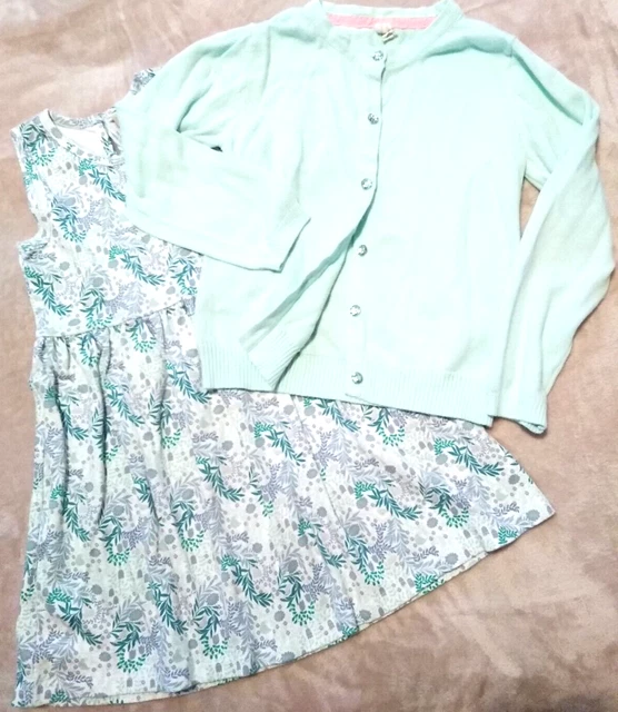 (405) Girls Bundle Aged 7 Years Next Dress And Young Dimension Cardigan Used