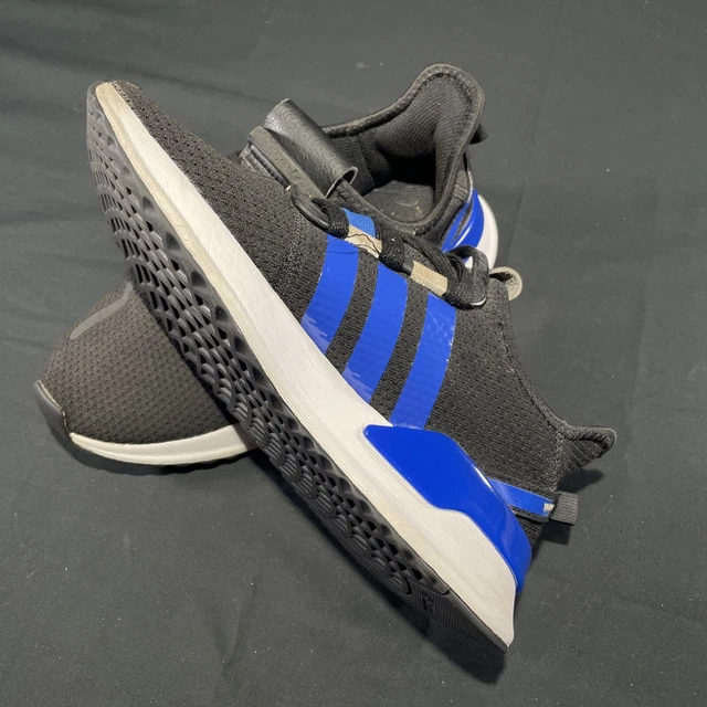 Adidas Boys Running Sneakers Blue and Black with White Bottom 4.5 U_Path sport