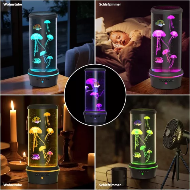 LED Jellyfish lave Night Light - Colonne type avec fonction musicale Bluetooth A 2