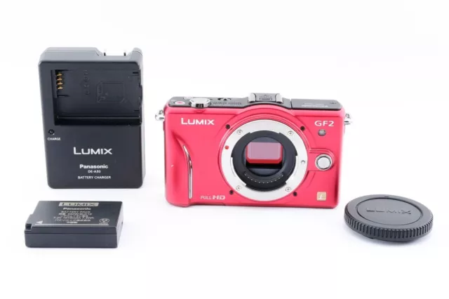 Panasonic LUMIX DMC-GF2 12.1MP Cámara digital Rojo Japonés solamente [Exc+]...