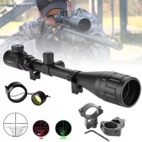 Sniper 6-24x50 AOEG Long Range Optical Rifle Scope Dual-Illuminated E Adjustment 3