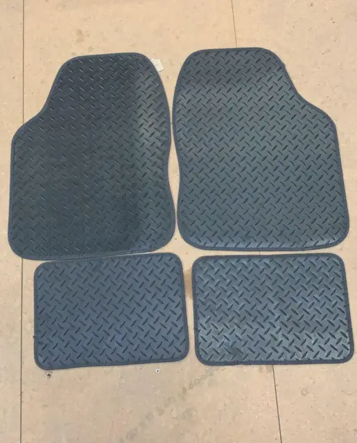 FOR: HYUNDAI iX20 iX35 - UNIVERSAL Car Floor Mats Black Rubber & GREY TRIM