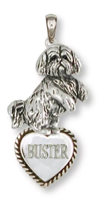 Shih Tzu Personalized Pendant Handmade Silver Shih Tzu Jewelry SZ20-TP