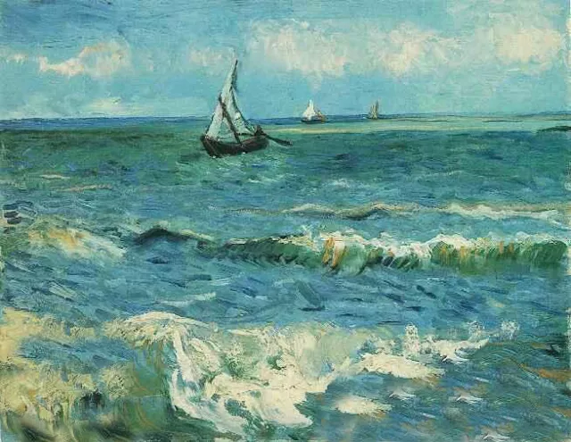 Dream-art Oil painting Vincent Van Gogh - Seascape at Saintes-Maries art canvas
