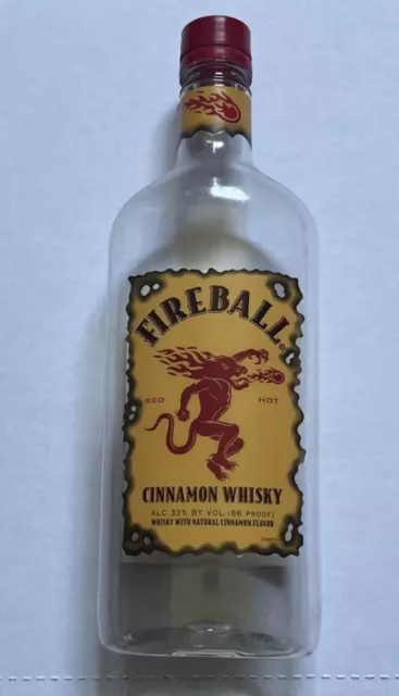 Fireball - Cinnamon Whiskey -  Empty Bottle - 750ml-  w/cap - Plastic