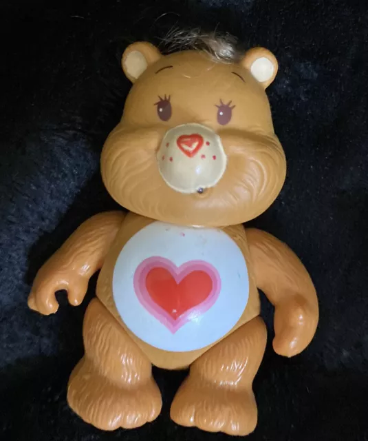 Vintage 1983 Care Bears Poseable Figure Tenderheart  Bear 1980s