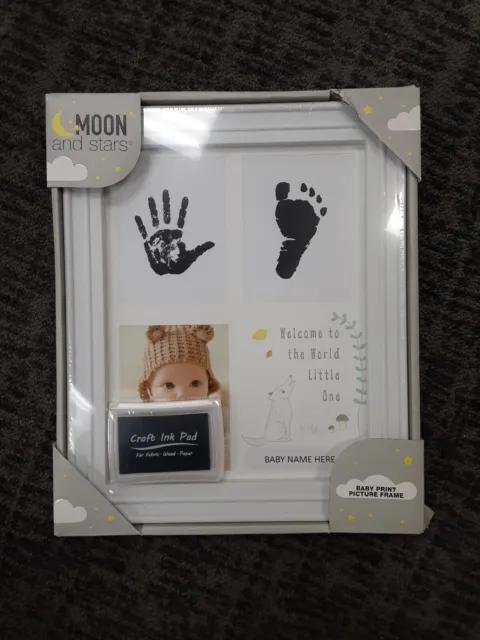 Moon and Stars Baby's First Print Picture Frame     E4C