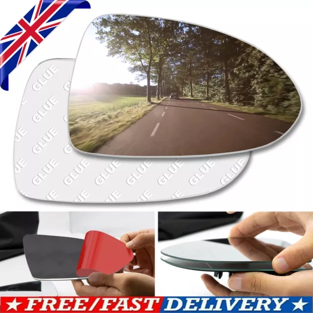 Wing door Mirror Glass For Vauxhall Corsa D E MK3 MK4 2006-2019 Right hand side