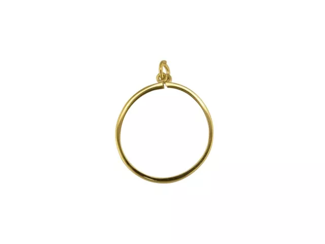 9ct Yellow Gold Half Sovereign Plain Pendant Mount 9ct Gold Coin Mount