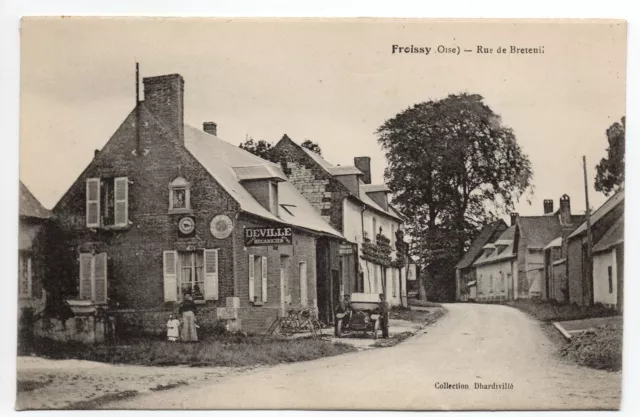 FROISSY oise CPA 60 La grande rue de Breteuil et Deville mechanic