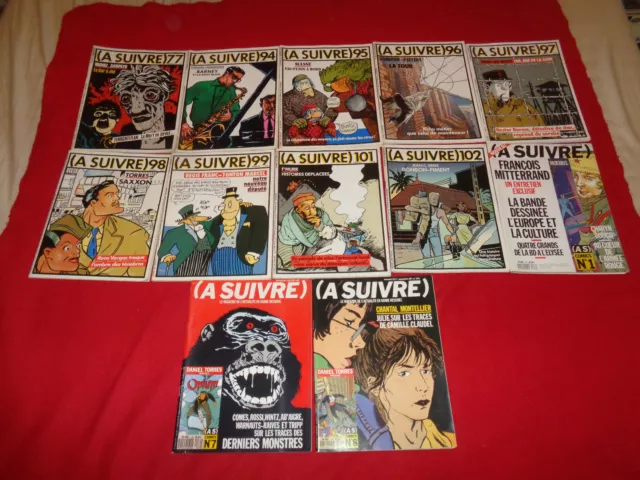 LOT DE 12 REVUES BD A SUIVRE N°77 à 140   / ED CASTERMAN EO 1984 à 1989 /PM