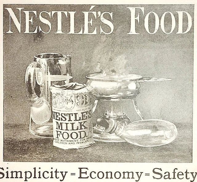 1895 Nestle's Food Victorian Milk Advertisement Ephemera 5 x 7