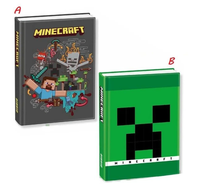 MINECRAFT, Standard – Agenda Scolaire 2023 2024 Pour Enfants Et Garçons, Produit Utile De Papeterie Et Choses Pour L'école – Agenda Journalier 12 Mois, 320 Pages, 13 X 17,8 Cm, Bleu