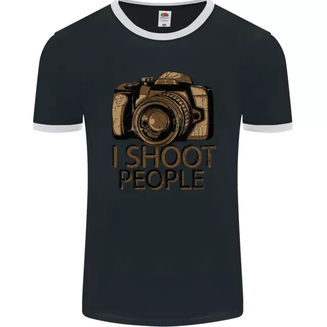 T-shirt Photography I Shoot People fotografo uomo Ringer FotoL