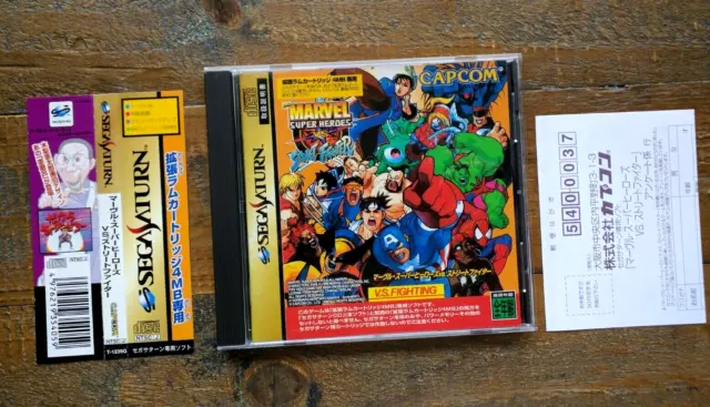 LIKE NEW ✹ Marvel Super Heroes vs. Street Fighter ✹ Sega Saturn Game CIB ✹ JAPAN