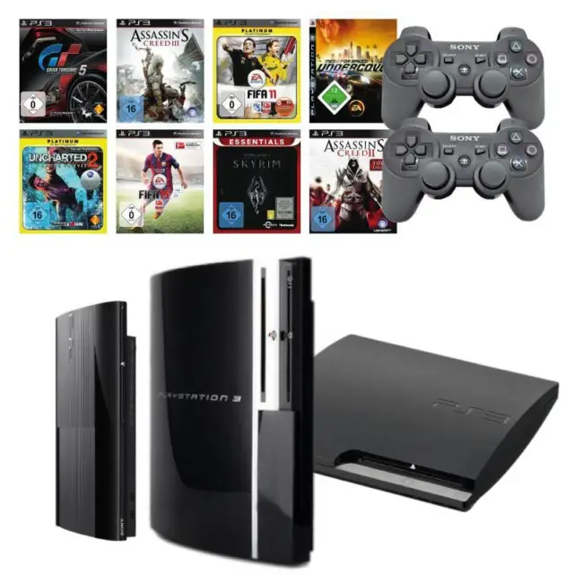 Sony Playstation 3 Konsole (Super Slim / FAT) 1 bis 3 Original Controller PS3