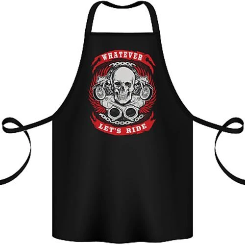 Whatever Lets Ride Biker Motorcycle Bike Cotton Apron 100% Organic
