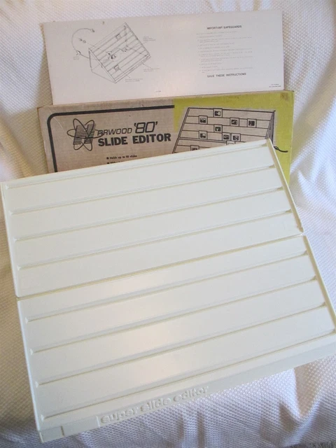 Harwood Slide Editor Viewer Se-1 Holds 80 Slides With Box Made In Usa