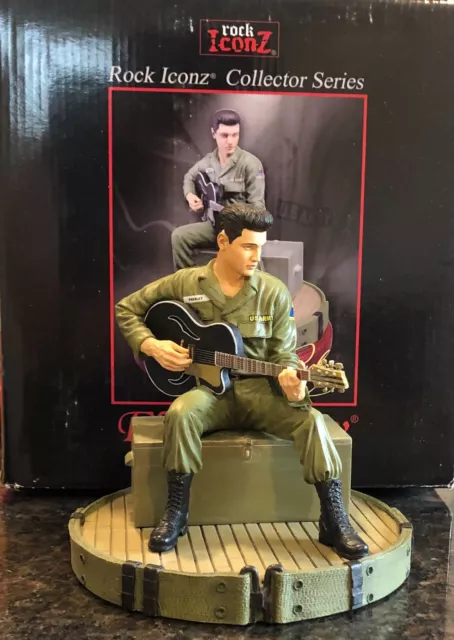 Elvis Presley Collectible KnuckleBonz 2009 Elvis In Army Rock Iconz Statue