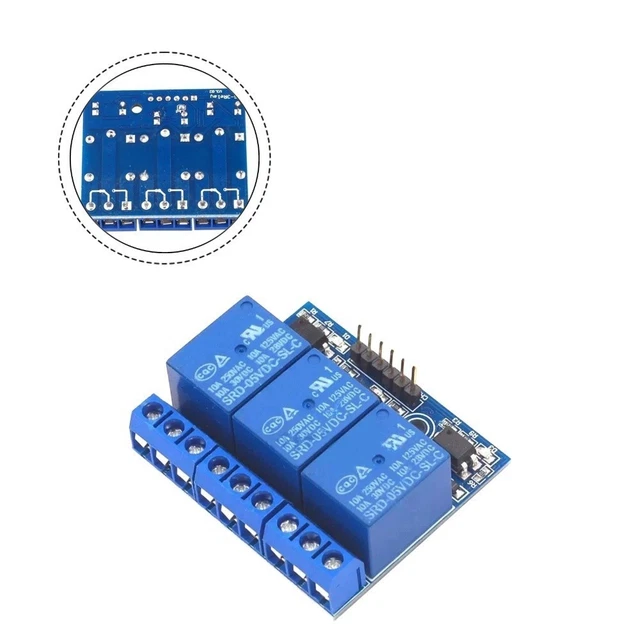 3 CHANNEL RELAY Module 5 Volt for Arduino with Optocoupler and Energy ...