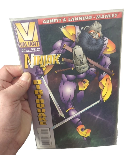 Ninjak #18 Rare Newsstand Variant Valiant Acclaim Comics VF/NM 1995 HTF