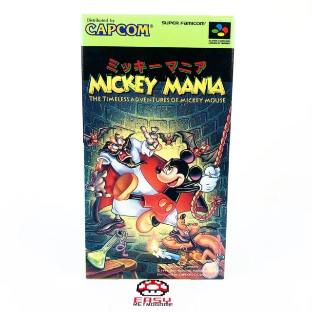 Mickey Mania Nintendo Registre Card Super Famicom System Japan