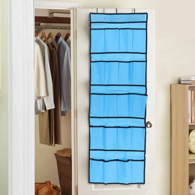 Scarpiera Da Parete Per Pantofole – 5 Pezzi, Appendibili, Senza Fori, Per Bagno E Ingresso (Bianco/Blu/Rosa) - 3