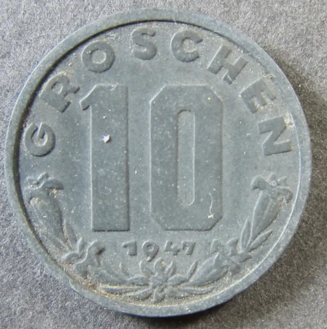 Austria  1947  10 Groschen  KEY DATE  UNC  KM-2874    (#3325)