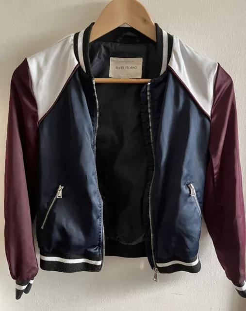 River Island Size 9-10 Years Bomber Girls Faux Silk jacket