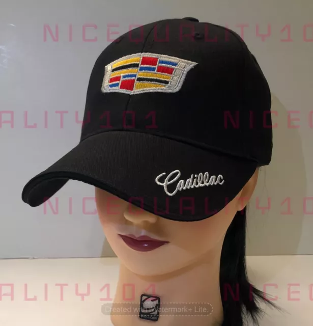 Cadillac Logo Hat Cap Black Adjustable Unisex