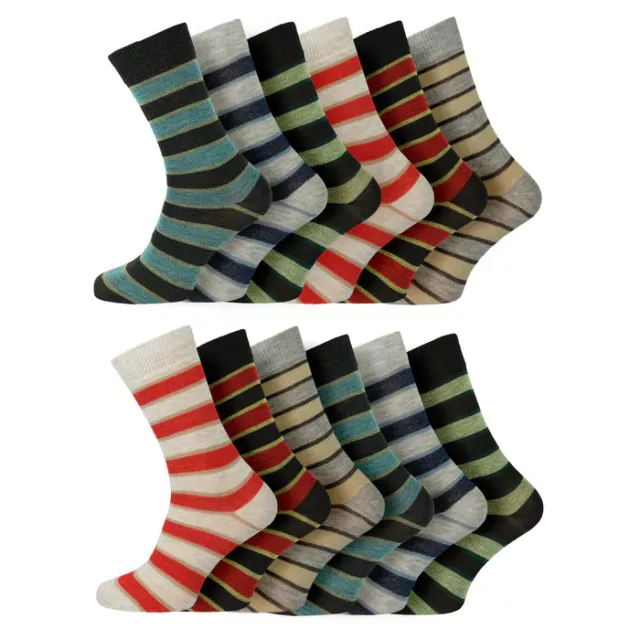 6 Paar Herren Socken Baumwollmischung Herrensocken gestreift Sport Arbeit Alltag Sommer