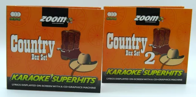 Zoom Karaoke CD + G - Ultimativer klassischer Country Superhits 1 & 2 Set - 6 CD + G Discs